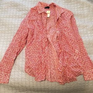 Pink Gap long sleeve button up shirt